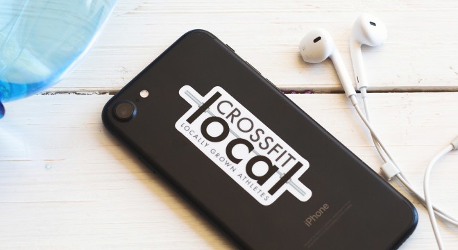 Crossfit stickers on phone case