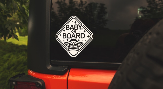 Baby on board custom Jeep decal