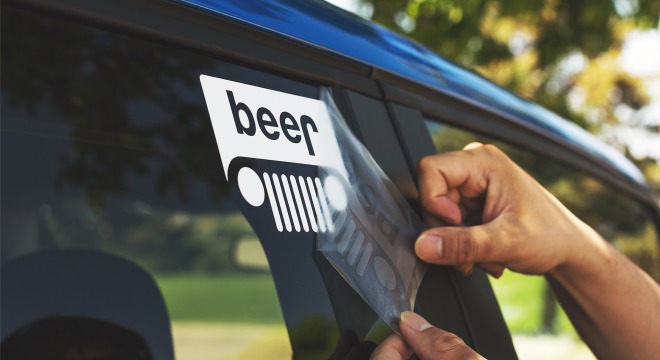 Personalized Jeep transfer sticker