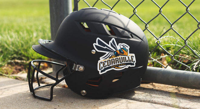 Die cut custom softball helmet sticker