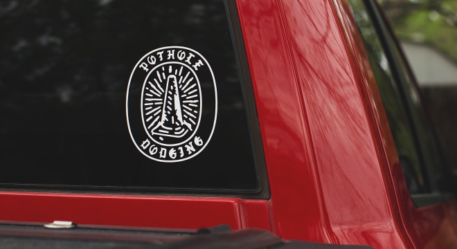 Personalized truck windshield decals
