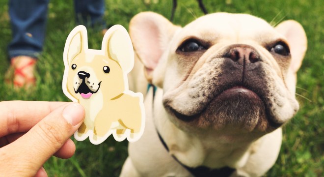Custom dog sticker illustration