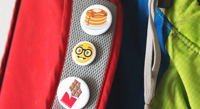 3 custom emoji buttons