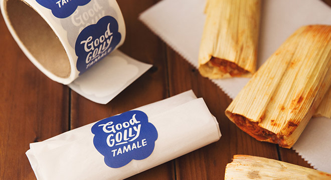 Custom food labels for tamales