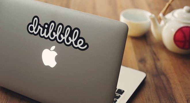 Custom logo sticker for Dribbble