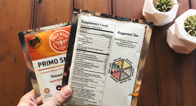 Custom nutrition labels