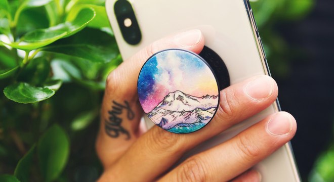 Custom popsocket sticker with illustration