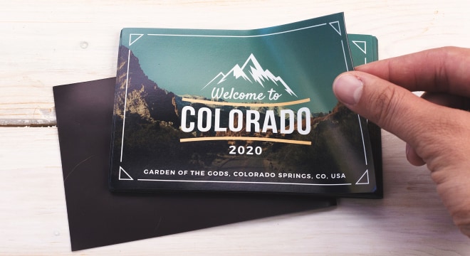 Magnetic post card of Colorado