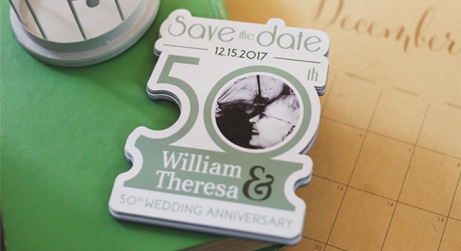 Custom Save the Date magnets for anniversaries