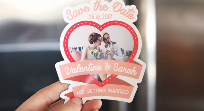 Custom Save the Date magnets for weddings