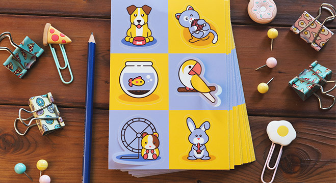 Custom scrapbook stickers for pets