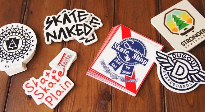 Custom skateboard stickers