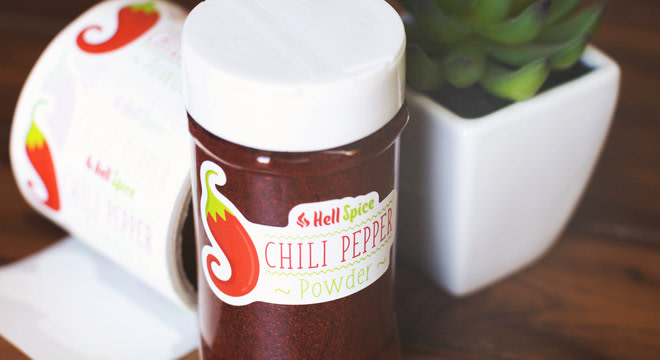 Die-cut custom spice labels