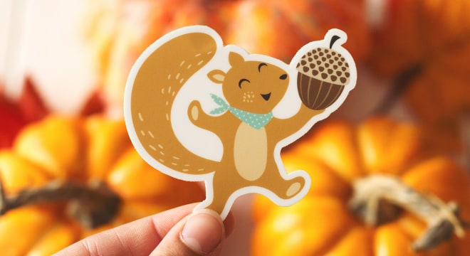 Custom Thanksgiving stickers