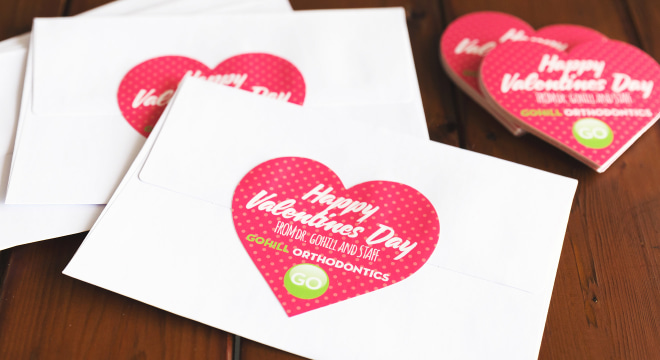 Custom Valentine's day stickers
