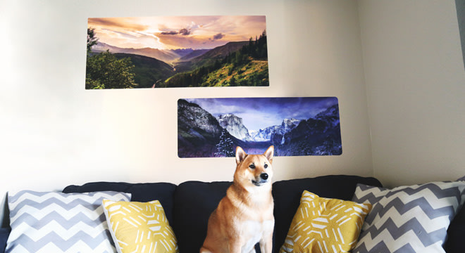 Custom wall decals of landscape photography