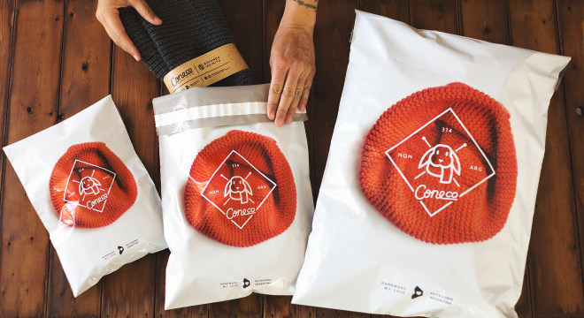 Custom printed mailer bags in various sizes