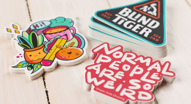 Die cut stickers, Free shipping