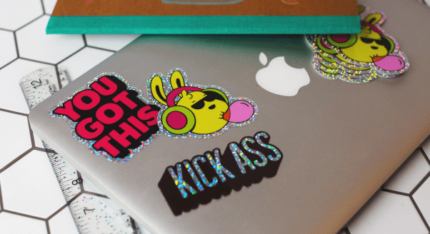 Custom glitter stickers - Custom stickers that sparkle