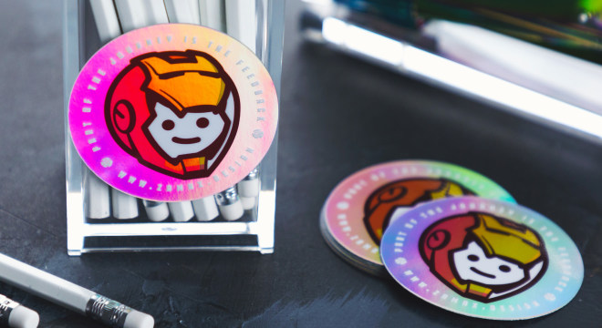 Custom round holographic stickers