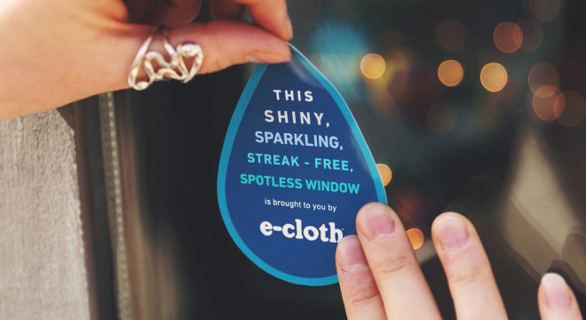 Window cling advertising