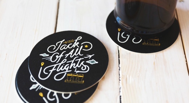 Bar coasters printing cheap