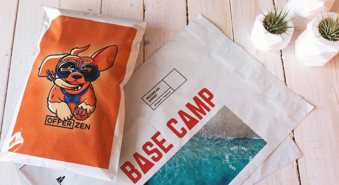 Custom poly plastic bags top