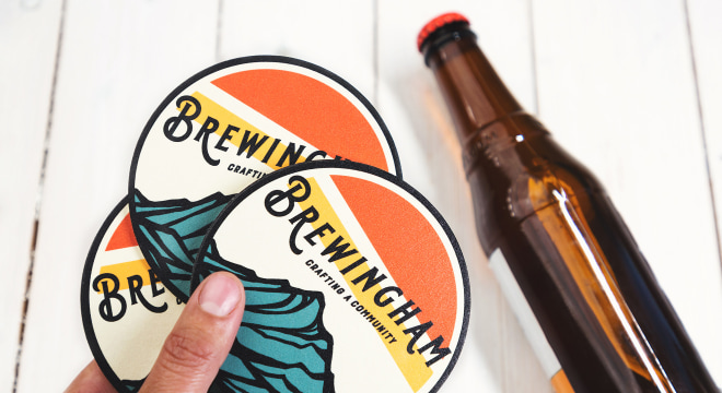 Printed top cardboard coasters