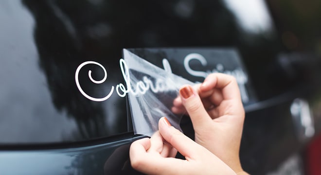 Vinyl lettering on sale