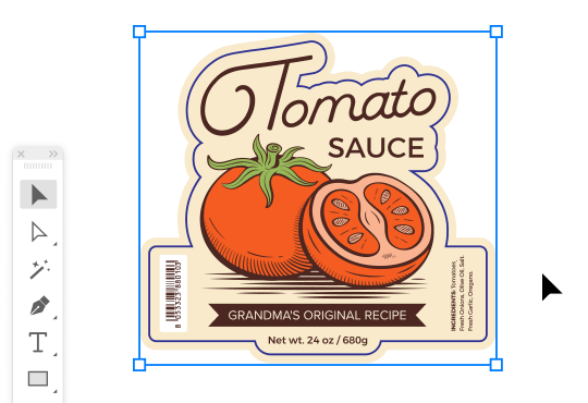 Die cut roll label templates