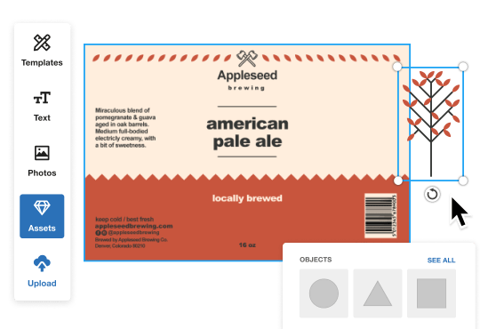 Rectangle roll label templates