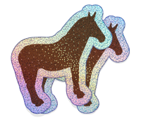 Custom glitter stickers