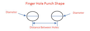 This C-Frame punch unit is for materials from 2 to 8 mils in thickness. It provides 2 finger holes at the top of bags typically found in clothing stores, etc.