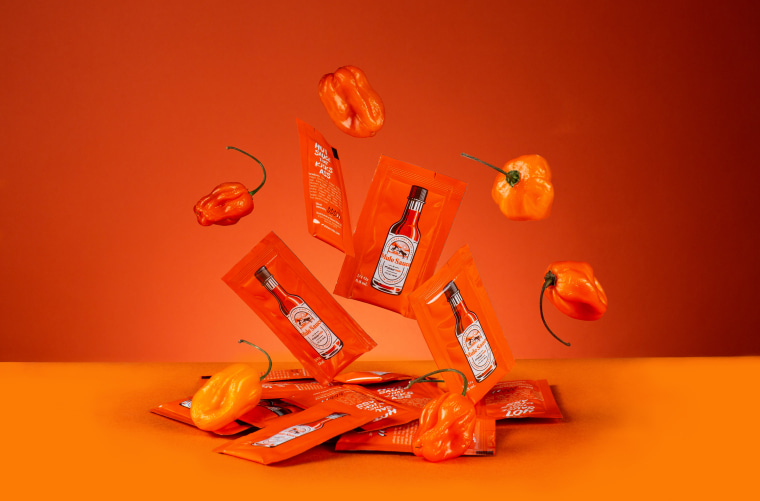 Get saucy with hot sauce packets in bulk from Sticker Mule