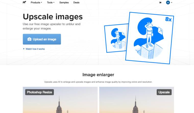 Enhance images for free with Upscale by Sticker Mule