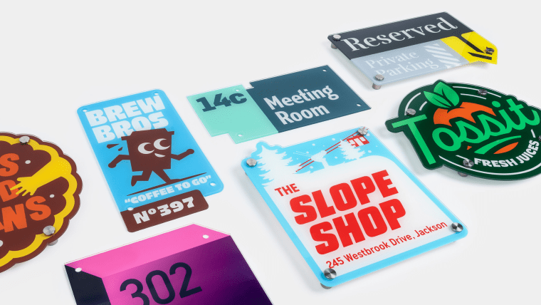 Designing your custom die-cut acrylic signs