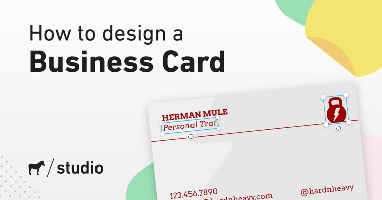 How to design business cards with Studio