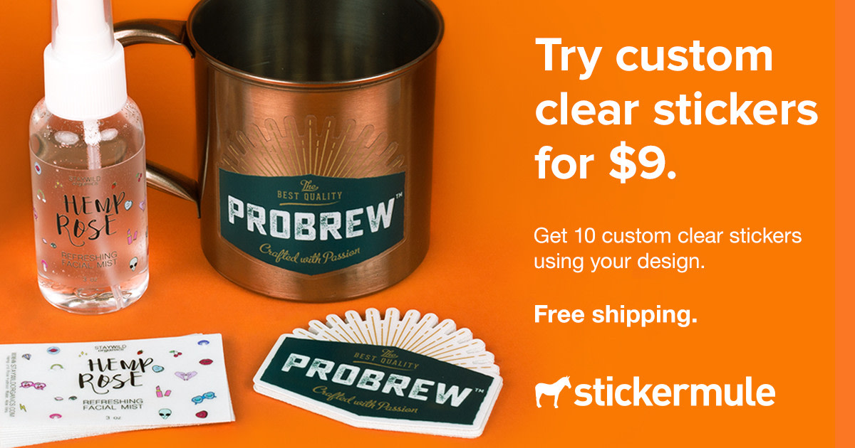 Clear sticker samples | Sticker Mule Australia