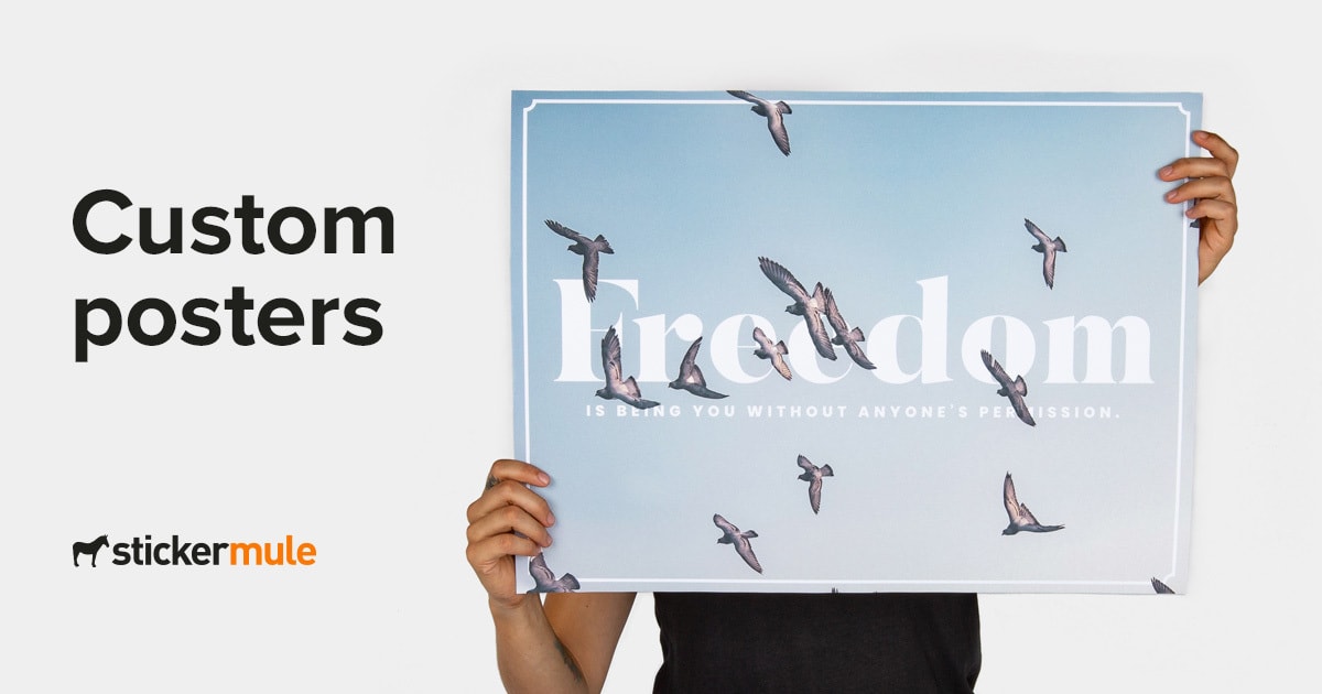 Custom posters Quick free shipping Sticker Mule