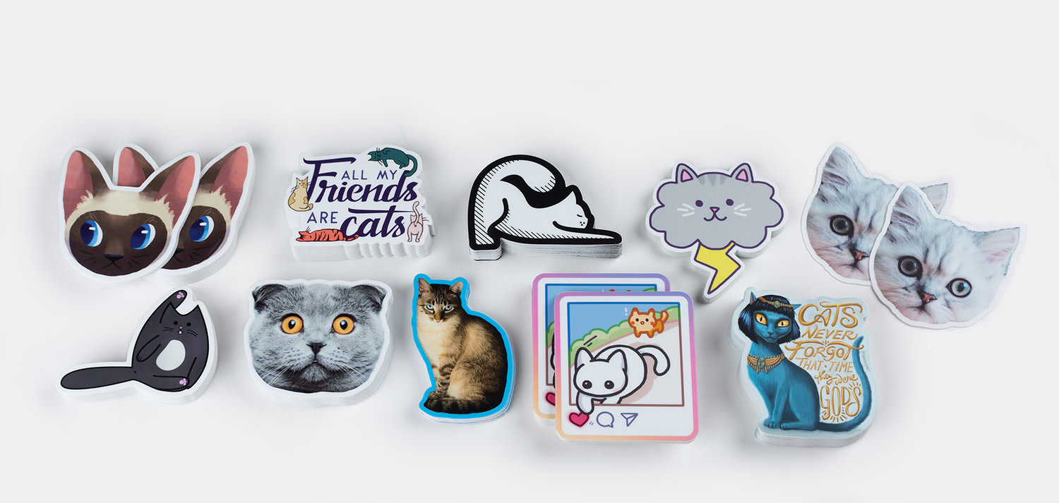 Cat stickers, Print your custom cat stickers