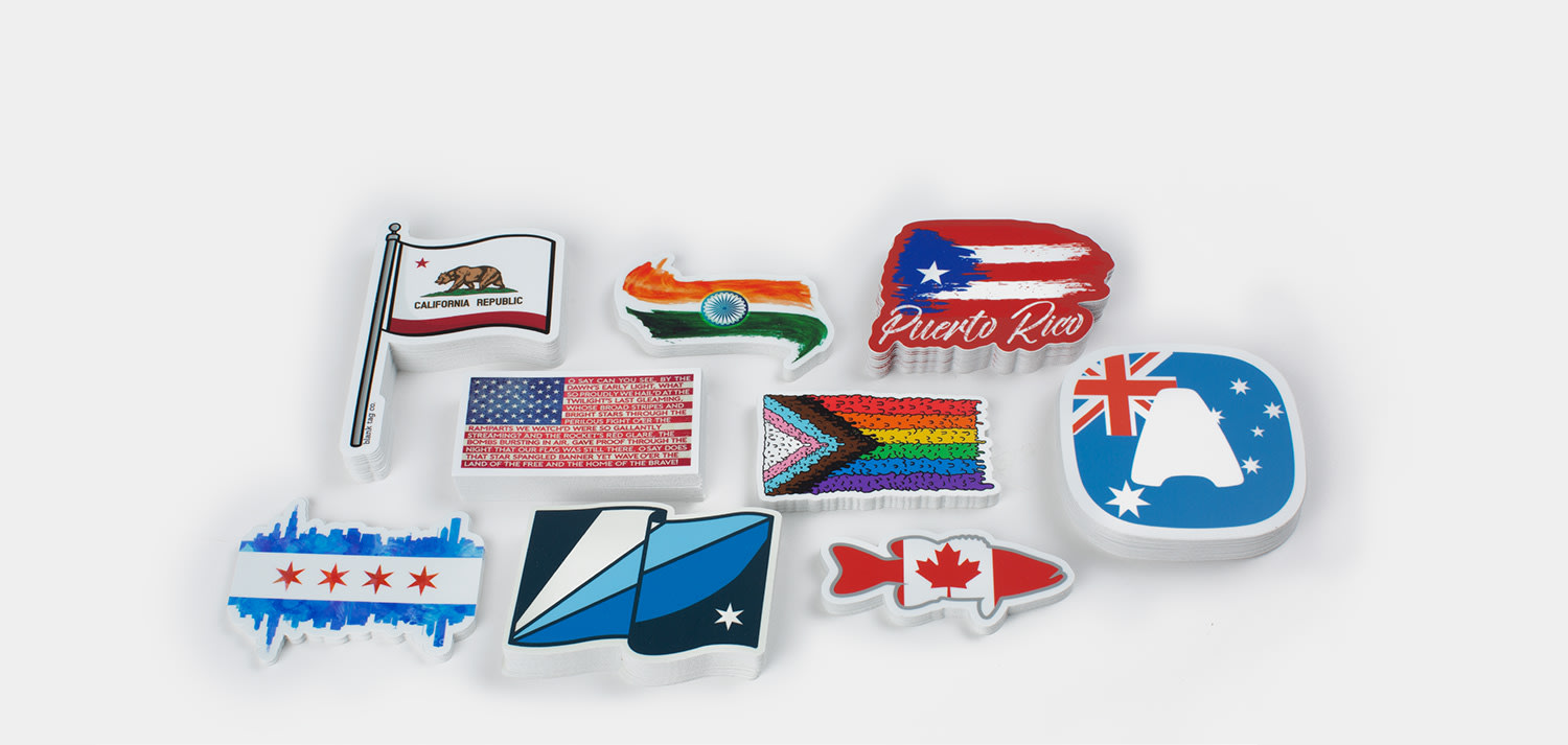 Flag stickers