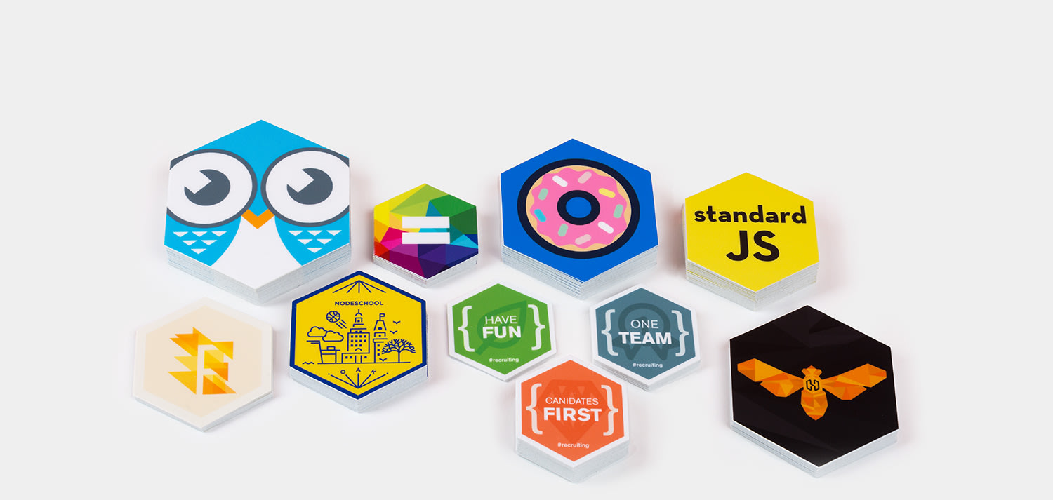 Stickers hexagonaux