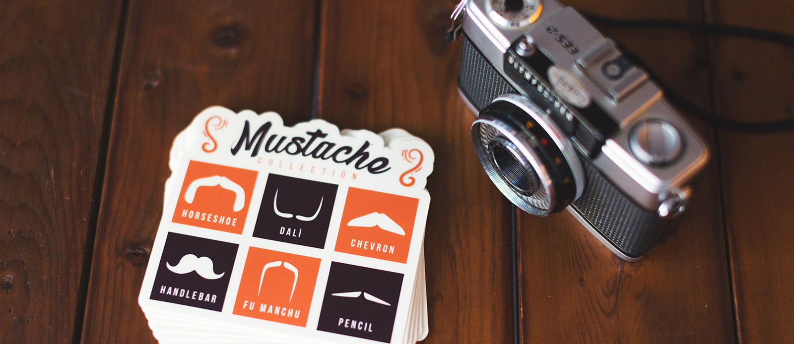 Mustache stickers