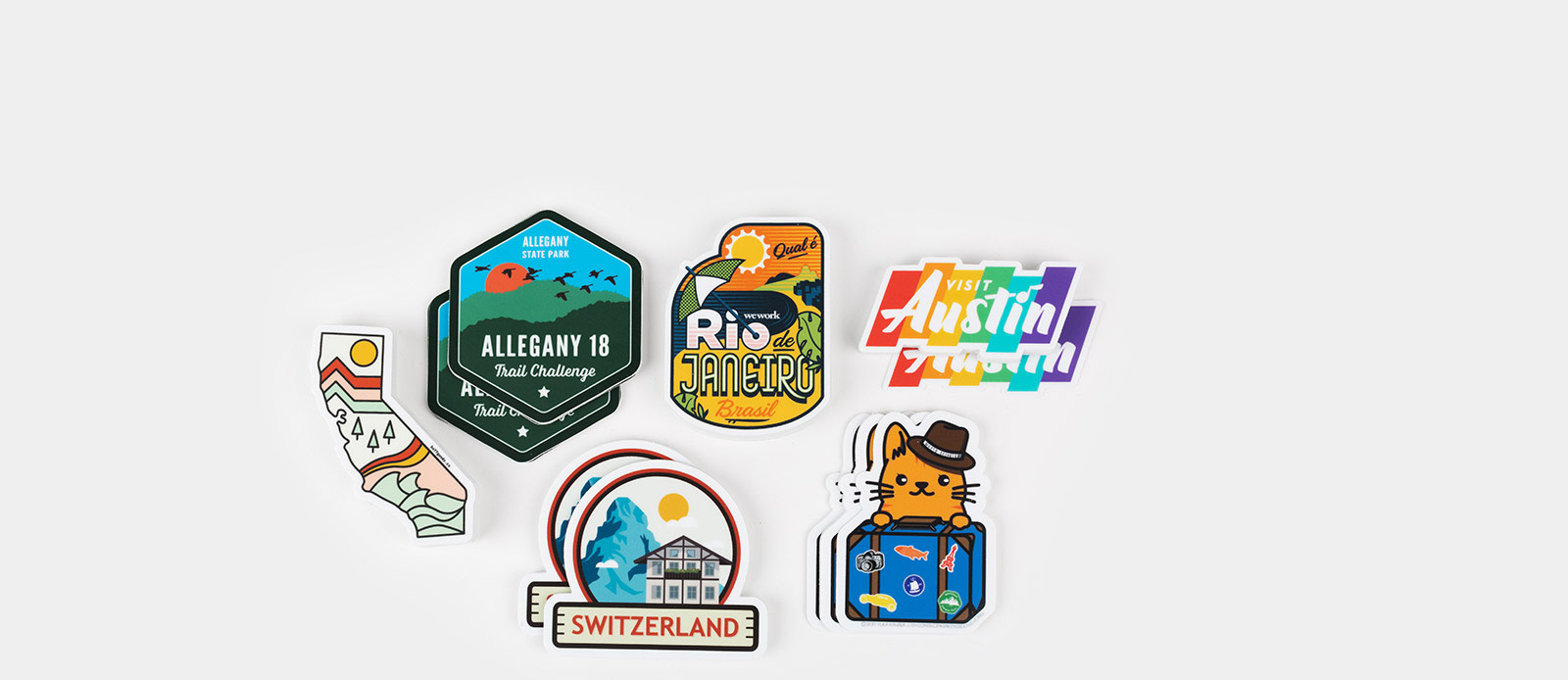 Custom travel stickers, Luggage & Suitcase Stickers