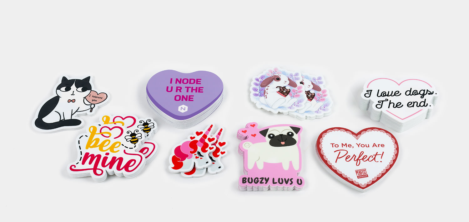 Valentine stickers personalized