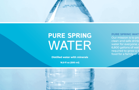 Étiquettes pour bouteilles d'eau