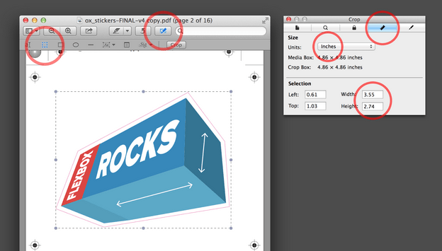 Dimensões do PDF no Mac OS Preview
