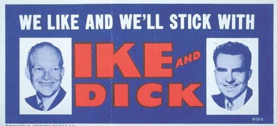 Eisenhower Re-Election Bumper Sticker, 1956