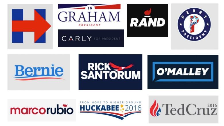 Logos for 2016 Presidential candidates 