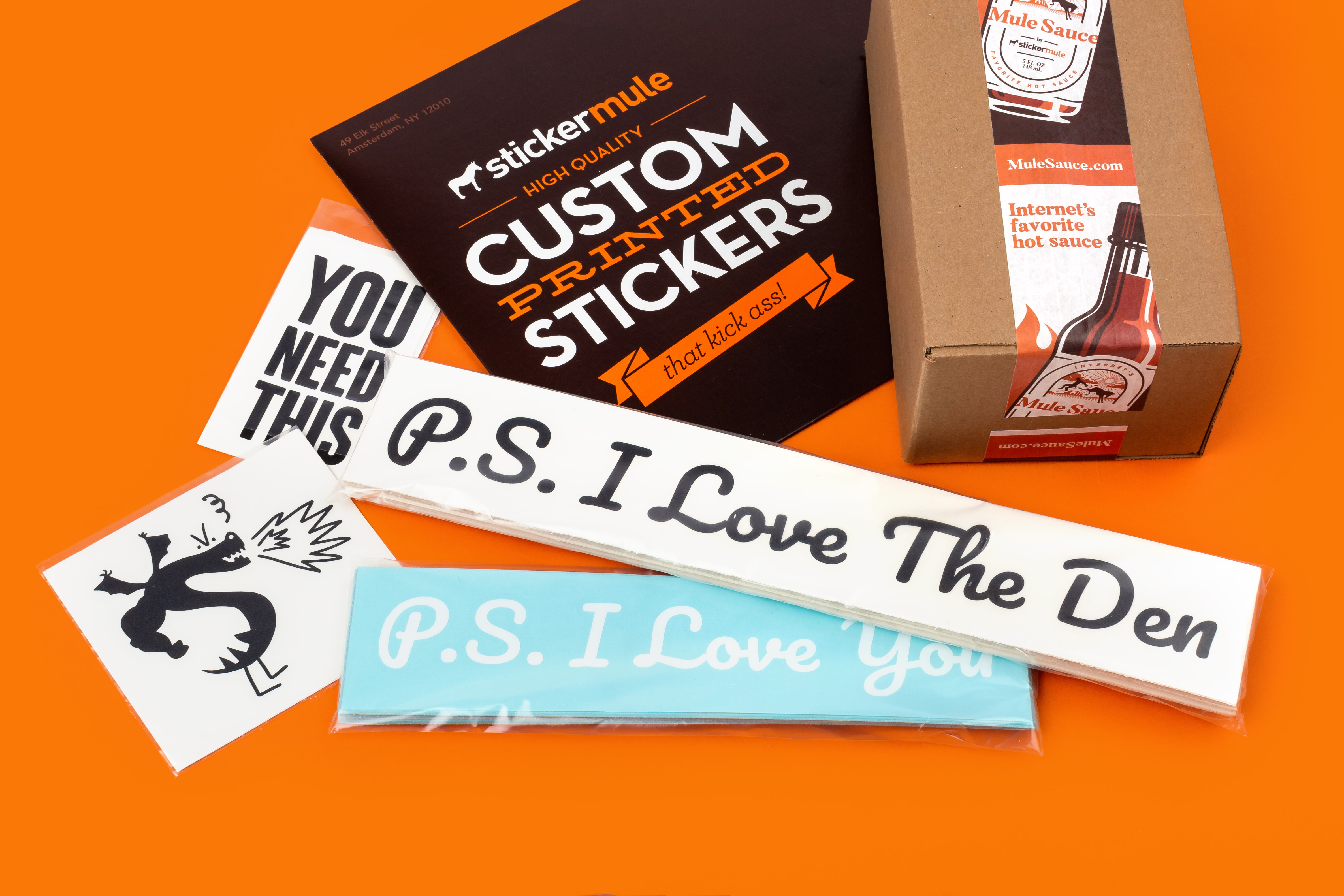 images of transfer stickers and vinyl lettering on an orange background